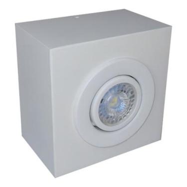 Imagem de Plafon Sobrepor Com 1 Dicróica - Sem Lâmpada Branco(Branco,0) - NoBran