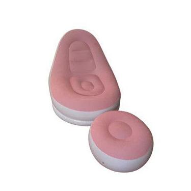 Imagem de Sofá Poltrona Inflável Impermeável com Puff e Almofada de Pé  Conforto