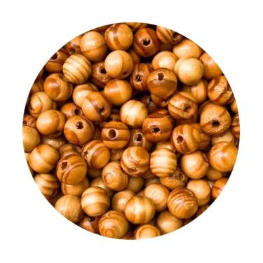 Imagem de 200 Miçanga Madeira 12mm Castanha Mesclada Missanga Pérola Artesanato