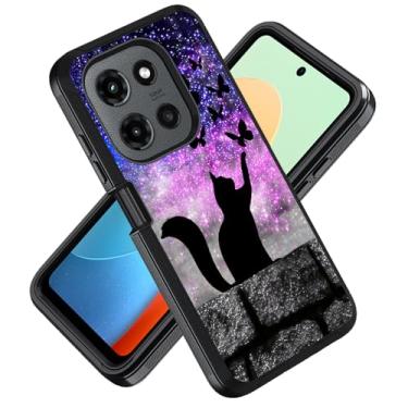 Imagem de ZXHSBROK Capa para celular Moto G Power 5G 2025, 3 camadas, resistente à prova de choque, de grau militar, capa protetora contra quedas para Motorola Moto G Power 5G 2025 6,8 polegadas, gato e