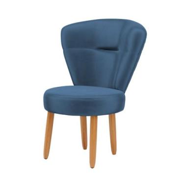 Imagem de Cadeira Para Estúdio de Beleza Cozinha Recepção Tecido Veludo Confortá