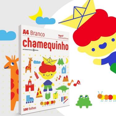 Imagem de Papel Sulfite Chamequinho A4 Branco 100 folhas 75g/m2