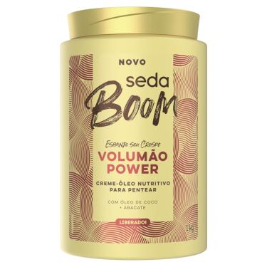 Imagem de Creme para pentear seda boom óleo nutritivo com óleo de coco E abacate volumão power pote 1KG