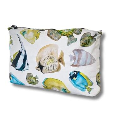 Imagem de L'OLGA COLLECTION Bolsa intermediária | Bolsa de maquiagem leve e reutilizável, artigos de higiene | Bolsa cosmética à prova de respingos, à prova d'água, para viagem, roupa de banho, biquíni com