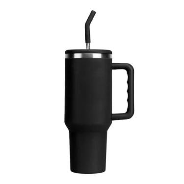 Imagem de Caneca Térmica 1200ml Inox Com Canudo, Alça e Isolamento Vacuum - Meil