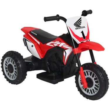 Imagem de Moto Elétrica Infantil 3 Rodas Honda CRF 450R Bateria 6V Pedal Aceleração Botões Guidão Bel