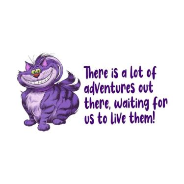 Imagem de Nursery Adventure Awaits Cute Travesso Gato Chapeleiro Maluco Gato de Cheshire Alice no País das Maravilhas Aventureiro Criativo Minimalista Desenho de Meninas Meninos Quarto de Criança Divertido