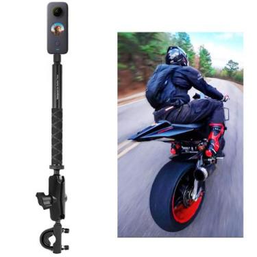 Imagem de Suporte Moto p/ Câmera 360 Graus Efeito Bastão Invisível Insta360 Exte
