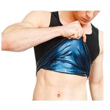 Imagem de Colete masculino sauna masculino fitness moletom regata para transpiração perda de peso treinamento G/GG, colete masculino fitness sweatvest