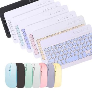 Imagem de Sem Fio Bluetooth Teclado 10 Polegadas Com Mouse - Kit Mouse E Teclado