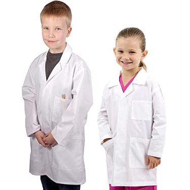 Imagem de IntelliFun Jaleco infantil de laboratório, Ciência, Médico, Laboratório, Diversão de 2 a 10 anos (Grande 8 a 10 anos)