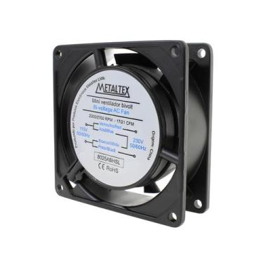 Imagem de Micro Ventilador Cooler 8x8cm Bivolt Metaltex