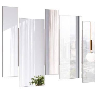 Imagem de Espelho Decorativo Com Moldura Off White Isadora N01