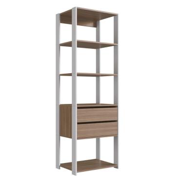 Imagem de Módulo Para Closet Com Prateleiras E Gavetas 183X45X60Cm Montana Prodecor Branco/Montana