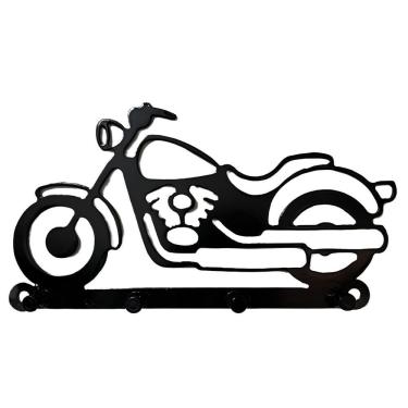 Imagem de Cabideiro Porta Chaves 4 Ganchos Moto Classica Corte A Laser