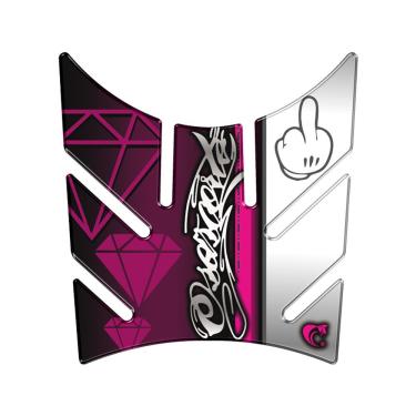 Imagem de Protetor Tanque Moto Yamaha Crosser Lander Xtz 250 Rosa Azul