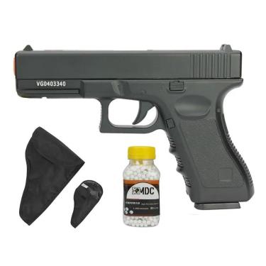 Imagem de Pistola Airsoft Full Metal Glock Vg Gk-v20 Spring Itens