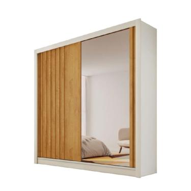 Imagem de Guarda Roupa Lugano 1 Porta Espelhada MDF - MadeMarcs
