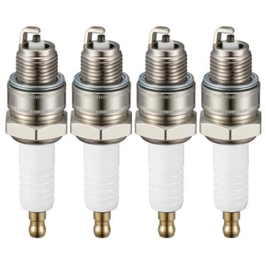 Imagem de SYKRSS 4838 Velas de ignição irídio pacote com 4 - compatível com Mercury Mariner 40hp 45hp 50hp 60hp 125hp etc. Motor de barco - substitui vela de ignição BP8H-N-10