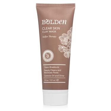 Imagem de BOLDEN Máscara De Argila Clear Skin, Feita Com Enxofre Para Limpeza Profunda Dos Poros E Prevenção Erupções Cutâneas, Minimizador Redutor Oleosidade Peles Sensíveis, 3,5 Fl Oz