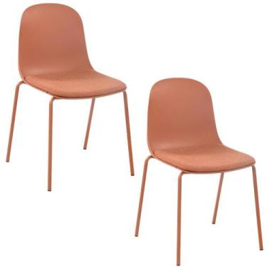 Imagem de Cadeira de Jantar em Polipropileno c/ Assento em Tecido 4 UN - Fratini