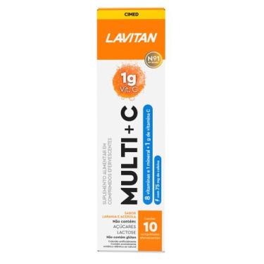 Imagem de Lavitan Multi+C 10 cpr Sabor Laranja e Acerola 1g - CIMED