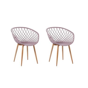 Imagem de Conjunto com 2 Cadeiras Monaco Cardo - Camurça Fratini