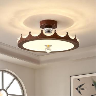 Imagem de Lâmpada de teto moderna nórdica LED Moda Simplicidade Arte Sala de estar Restaurante Estudo de quarto Quarto infantil Corredor Varanda Luz (3838A D50CM)