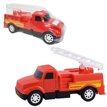 Imagem de Caminhão Carro Dos Bombeiros Brinquedo Presente Infantil
