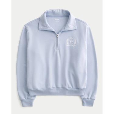 Imagem de Blusa De Moletom Hollister Tennis League 1/4 De Zíper Fem