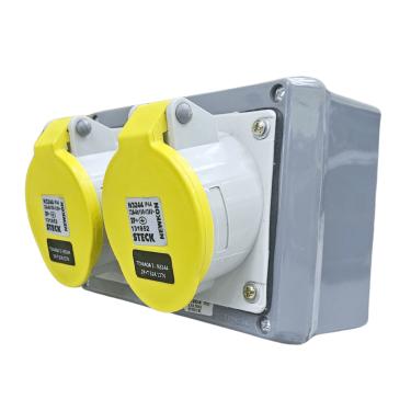 Imagem de Quadro Sobrepor C/ Tomada Industrial 2xN3244 IP-44 Cód. S304133 – Steck