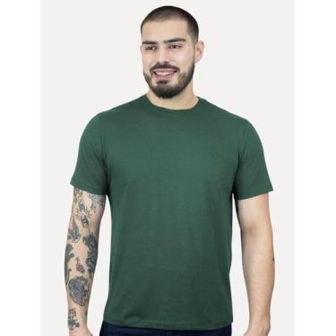 Imagem de Camiseta Dudalina Masculina Melange Color Verde Escuro Mescla, XXL/GGG