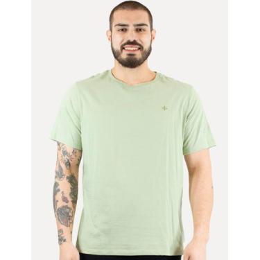 Imagem de Camiseta Dudalina Masculina Essentials Modal Logo Verde Claro, XL/GG