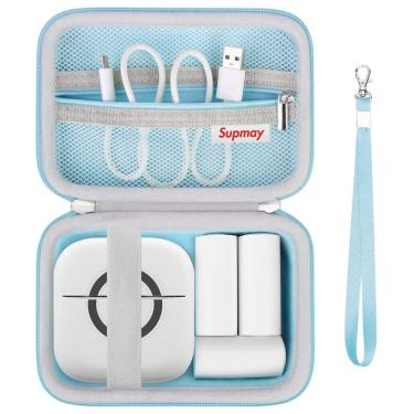 Imagem de Estojo de viagem Supmay para impressora Cabaro Mini, adesivo azul