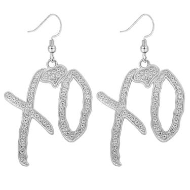 Imagem de DIOWUS Colar unissex com pingente de letra High Hip Hop XO para mulheres e homens, novo Rock Rapper 2026, moda, acessórios de zircônia cúbica, joias criativas, presente, Adjustable, Liga de aço, Sem