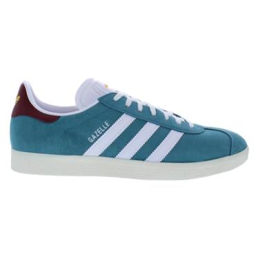 Imagem de adidas Tênis masculino Gazelle Indoor, Arctic Fusion/Crew Yellow/Collegiate Borgonha-azul, 38