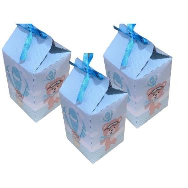 Imagem de Kit 50 Caixinha Milk Lembrancinhas Surpresa Ursinho Baloeiro