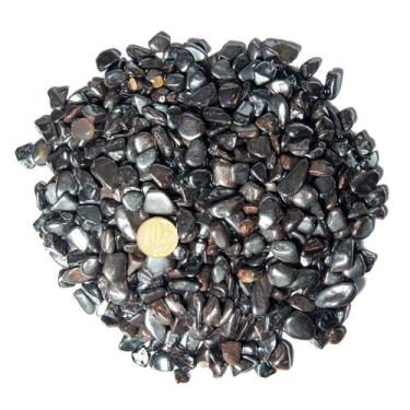 Imagem de 1 kg Hematita Rolado Pedra Natural PP 5 a 10 mm Tipo A - CristaisdeCur