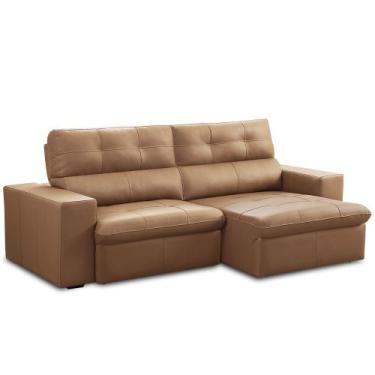 Imagem de Sofá Retrátil Reclinável Para Sala 3 Lugares 230cm Bryant L06 Couro Ma