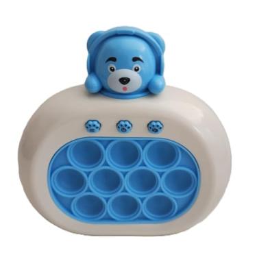 Imagem de Pop-It Eletrônico Urso para Crianças Com Luz E Som Portátil, Para Alívio do Estresse e Diversão (Azul)