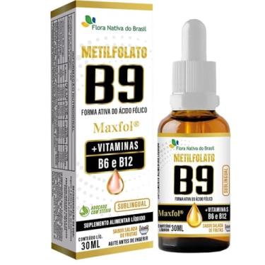Imagem de Metilfolato Maxfol (Vitaminas B9,B6,B12) 30ml - Flora Nativa (30ml, Frutas)