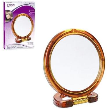 Imagem de Espelho De Mesa Redondo Dupla Face Com Base E Aumento De Pla - Oem