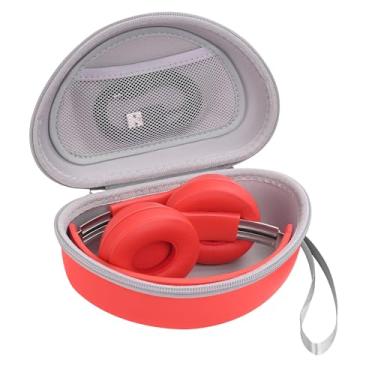 Imagem de stukcaze Capa rígida para fones de ouvido Beats Solo 4/3/2, Studio Pro, Studio 3, estojo de transporte para fone de ouvido com alça de armazenamento para viagem (VERMELHO)
