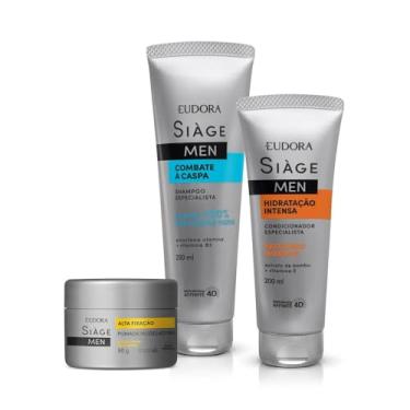 Imagem de Combo Siàge Men: Shampoo 250ml + Condicionador 200ml + Pomada Modeladora 90g