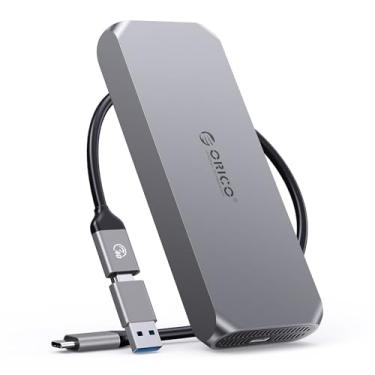 Imagem de ORICO Gabinete SSD M.2 NVMe de 40 Gbps com ventilador de resfriamento termostático, suporta até 8 TB, compatível com Thunderbolt 4/3 e USB4, compatível com USB 3.2/3.1, SSD M-Key