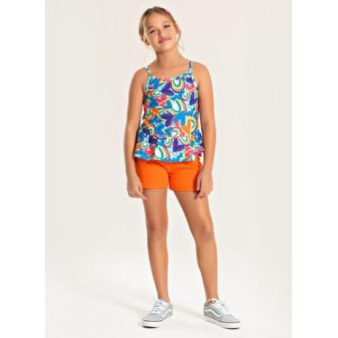 Imagem de Conjunto Verão Menina Verde Regata Alcinha Com Babado e Shorts Explosã