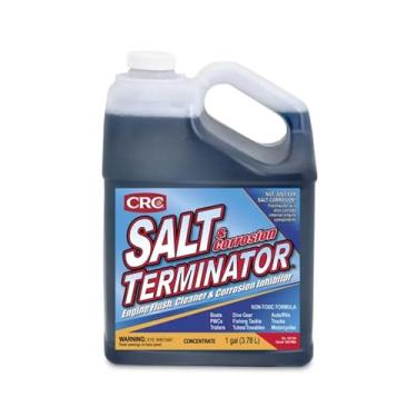 Imagem de CRC Descarga do motor Salt Terminator, limpador e inibidor de corrosão, 1 galão, dissolve sal e deixa um revestimento protetor