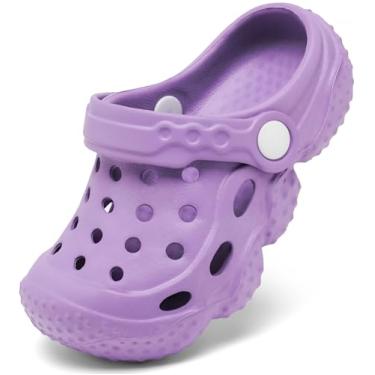 Imagem de ChayChax Sandálias Infantis De Jardim, Chinelos Fofos, Sapatos De Praia Para Crianças Pequenas, Sapatos De Banho Para Piscina Com Sola Antiderrapante, Criança De 6 Anos, Roxo A