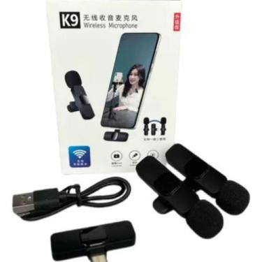 Imagem de Microfone Sem Fio Duplo Lapela Profissional Tipo C - K9