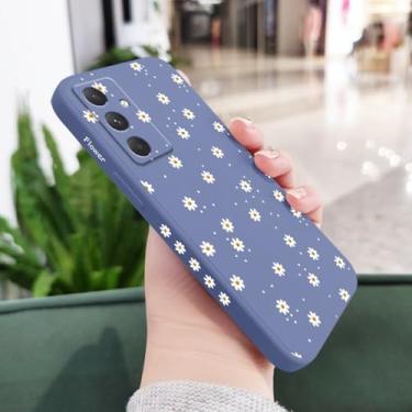 Imagem de Capa de celular com estampa de margaridas florais para Samsung Galaxy A55 A35 A25 A15 A16 A06 A05 A05S A54 A34 A24 A14 A04 A04S A04E 4G 5G, azul claro, para A34 5G